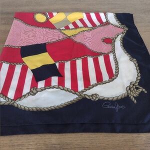 Authentic Cornelia James Nautical Scarf 35" Square